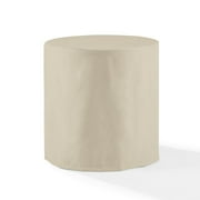 Crosley Furniture Round Vinyl Outdoor Bistro Table Furniture Cover in Tan